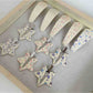 Beau - Oval Star Shaped Floral Print Hair Clip