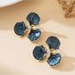 Earedge - Vintage Floral Oil-Dropped Alloy Stud Earrings
