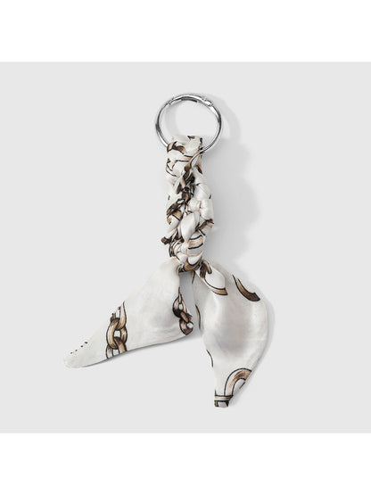 Keypus - Y2K Twisted Scarf Detail Alloy Keychain Bag Charm