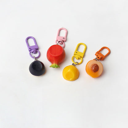 Keypus - Cute Fruit Motif Plastic Metal Keychain