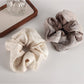 Gifty - Mesh Satin Jacquard Texture Patchwork Scrunchie