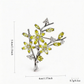 Brovia - Silver Tone Branch Flower Leaf Brooch Pin