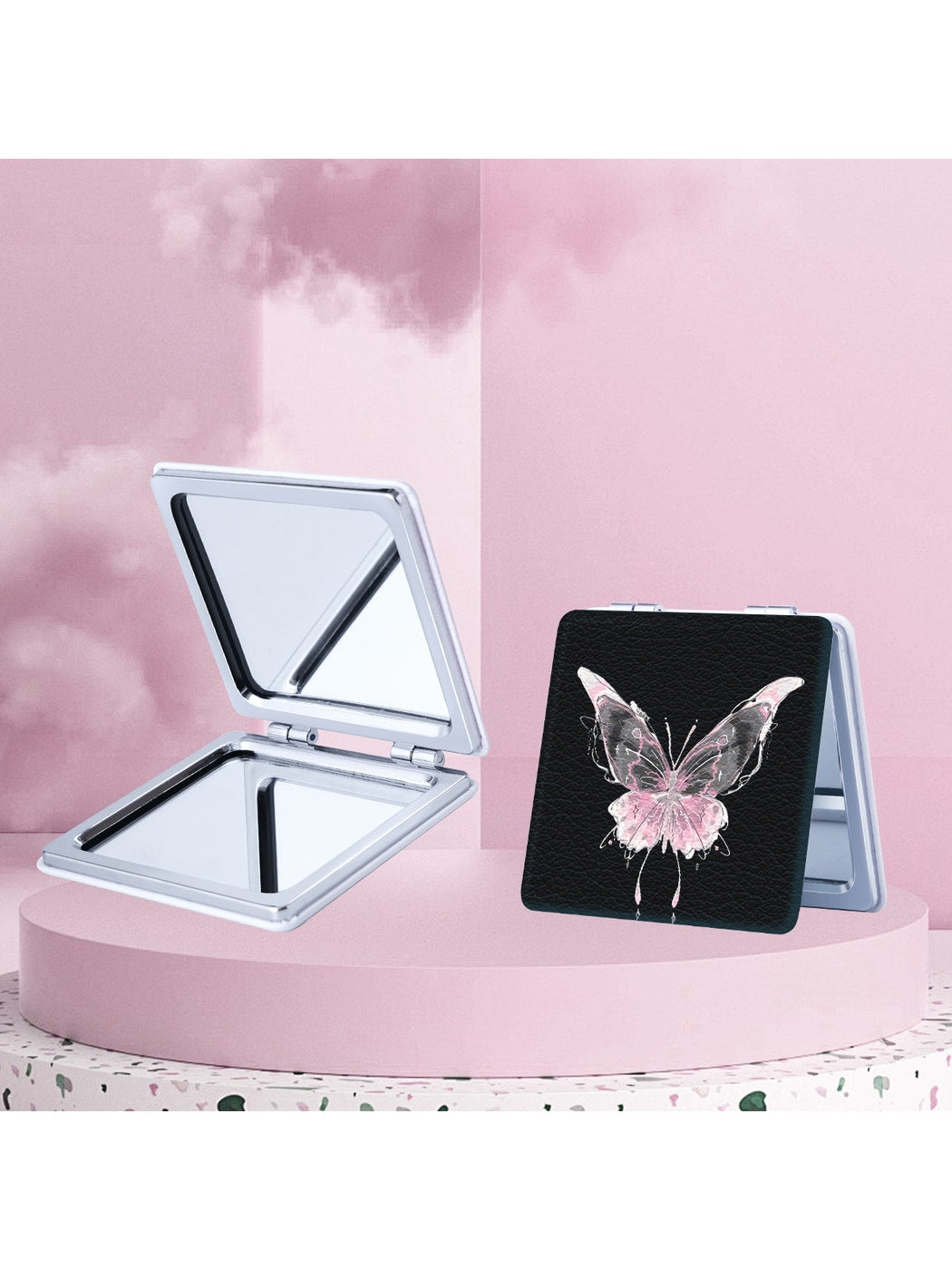 Mirroray - Butterfly Design Folding Compact Mirror