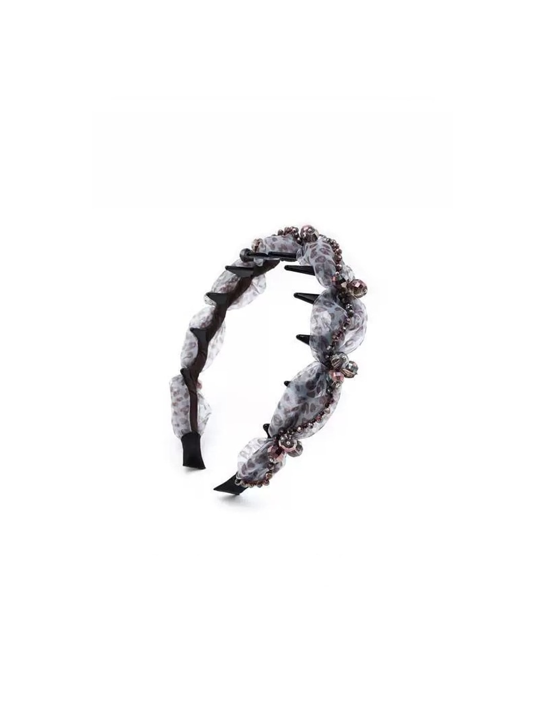 Gifty - Polyester Mesh Rhinestone Embellished Headband