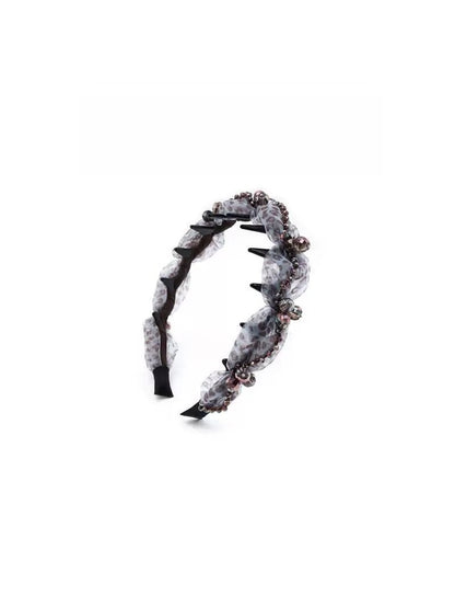 Gifty - Polyester Mesh Rhinestone Embellished Headband