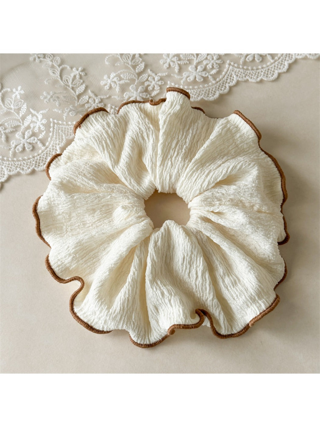 Gifty - Soft Elastic Elegant Serged Scrunchie