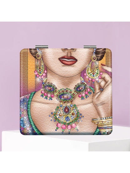 Mirroray - Portrait Print Foldable Makeup Mirror