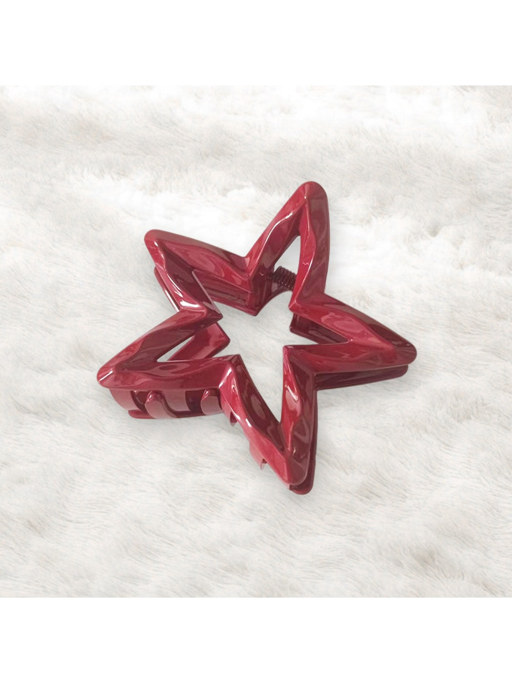 Beau - Minimalist Glossy Hollow Star Hair Claw Clip