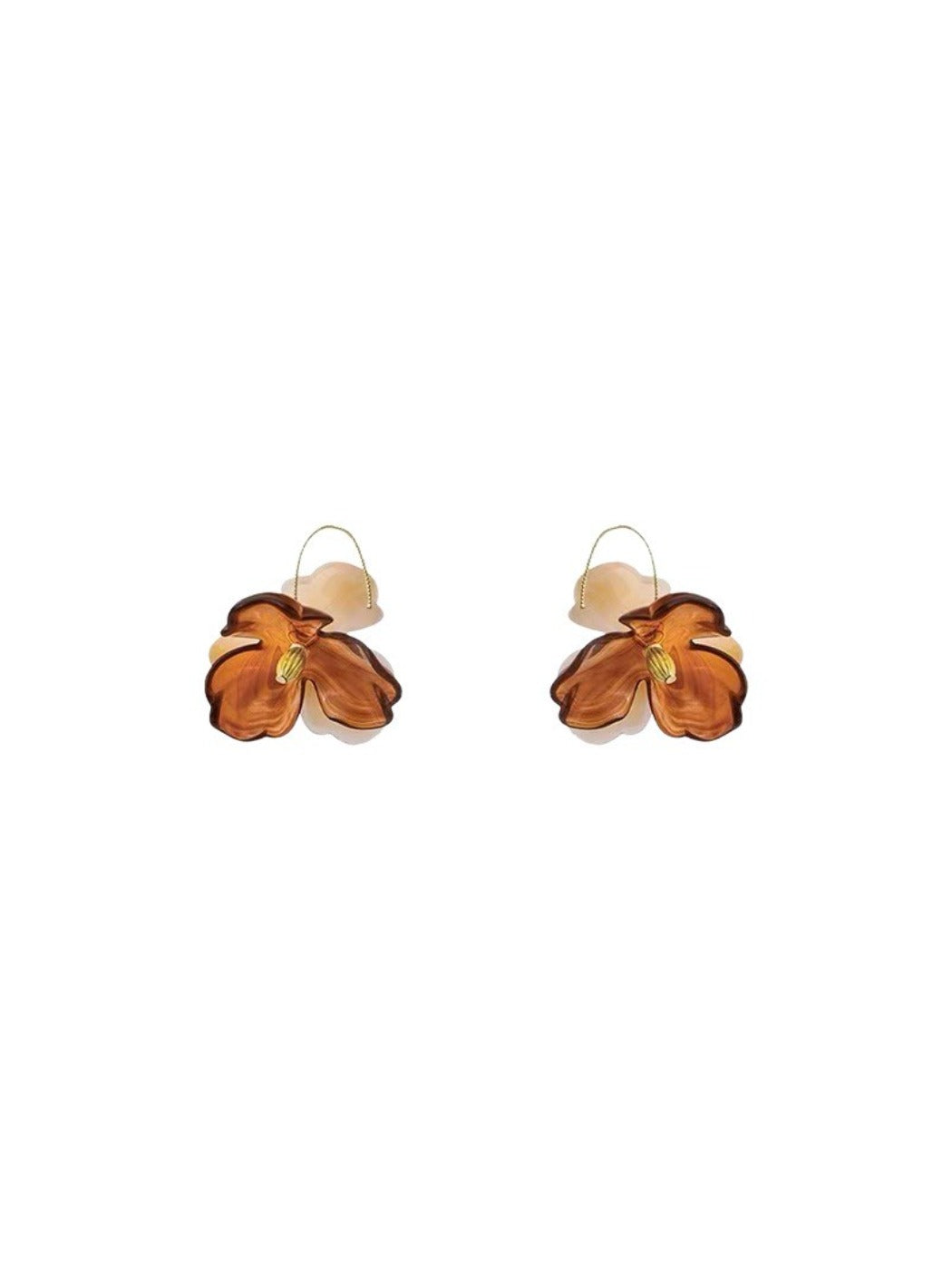 Earedge - Vintage Amber Flower Earrings