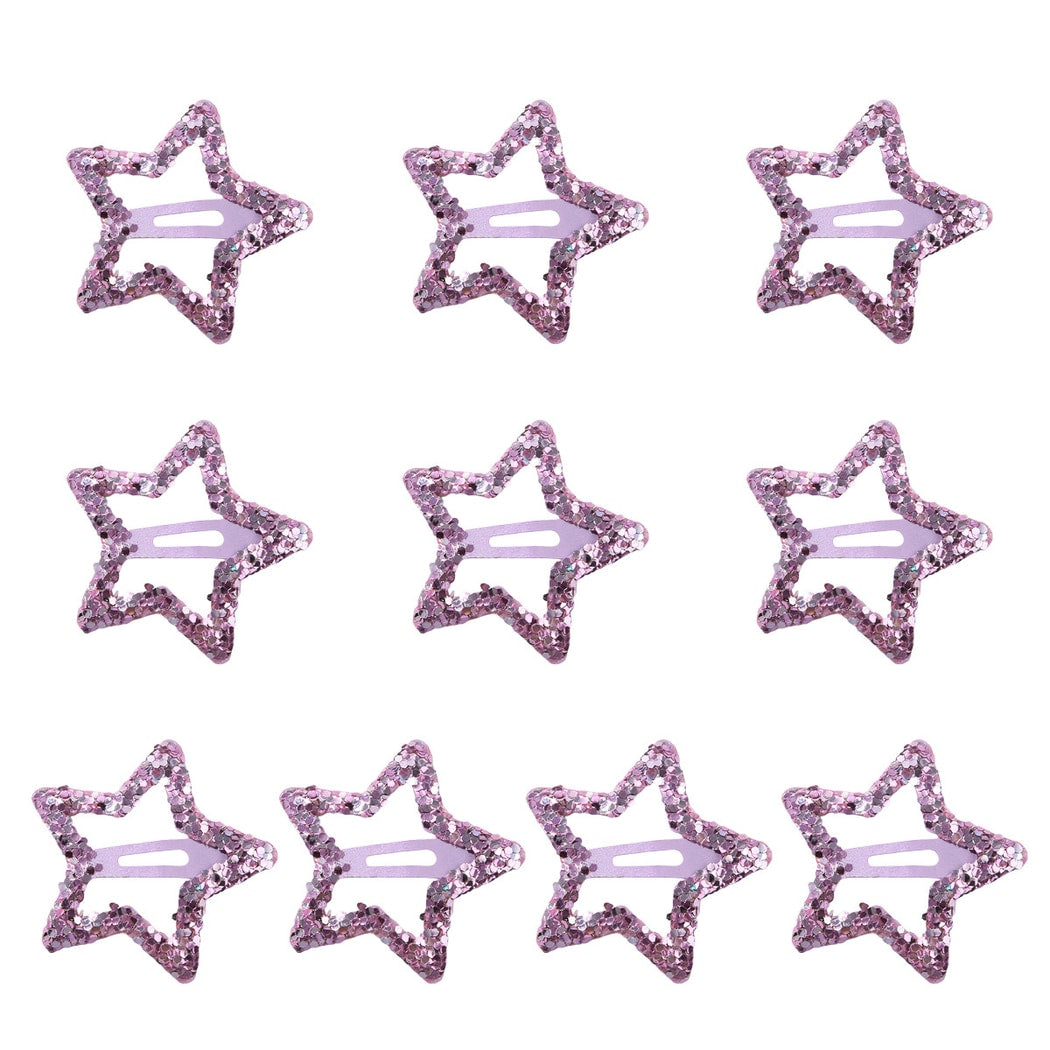 Beau - Sparkly Star Shape Alloy Hair Clip Set