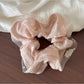 Gifty - Heart Polka Dot Sheer Textured Fabric Scrunchie