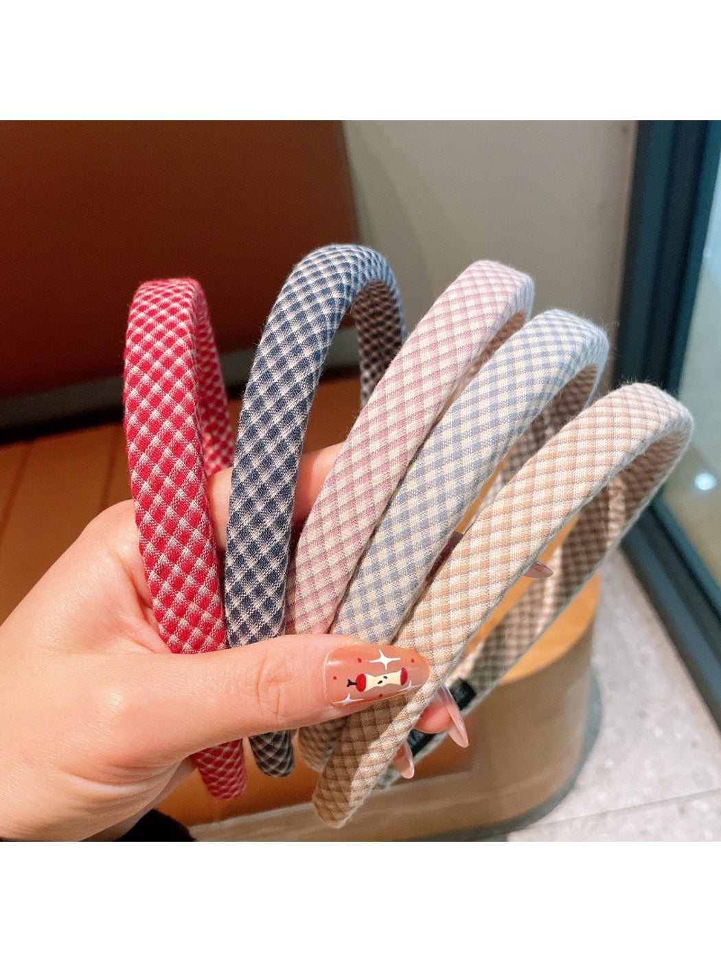 Gifty - Plaid Padded Fabric Fashion Headband