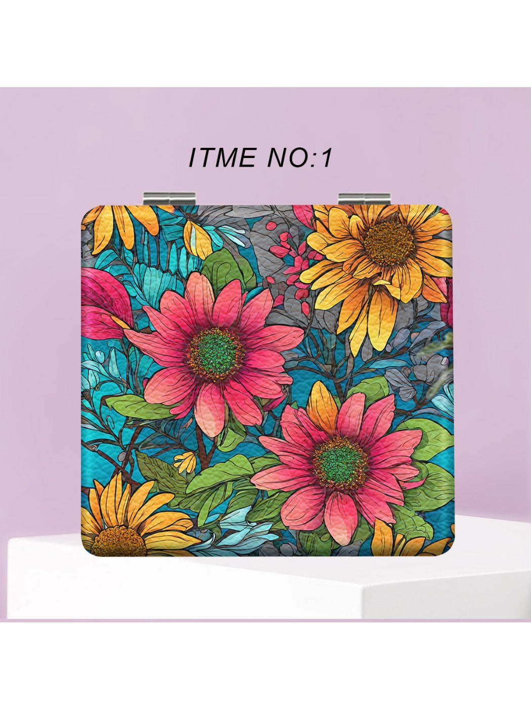 Mirroray - Portable Makeup Mirror with Floral Design