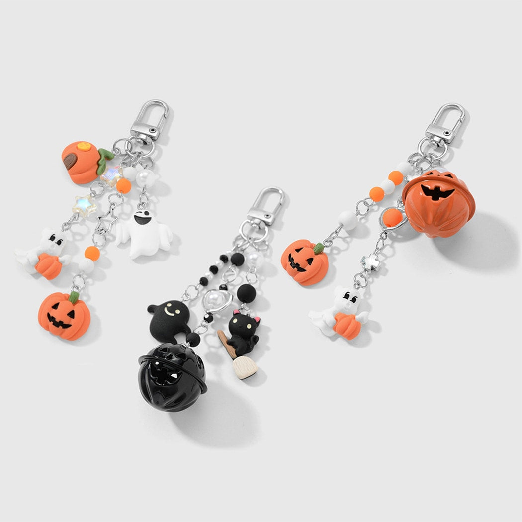 Keypus - Retro Halloween Pumpkin Ghost Keychain