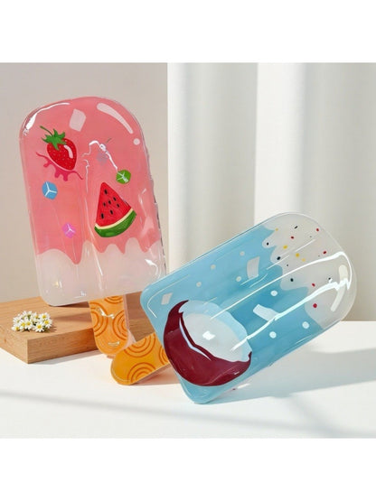 Beau Summer ice cream shaped hair clip with pastel colors on white background