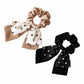 Clean overview of two polka-dot bow scrunchie variants