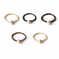 Clean overview of five pearl hair tie variants