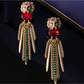 Earedge - Vintage Lion Head Dangle Stud Earrings