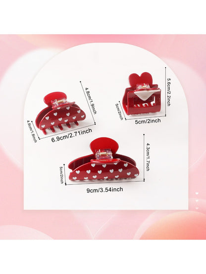 Beau - Minimalist Heart Pattern Hair Claw Clip