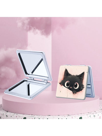 Mirroray - Cute Cat Pattern Folding Compact Mirror