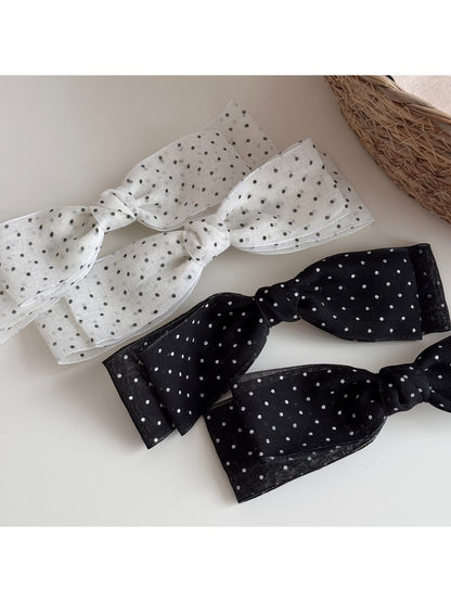 Beau - Sweet Dotted Bow Spring Top Hair Clip