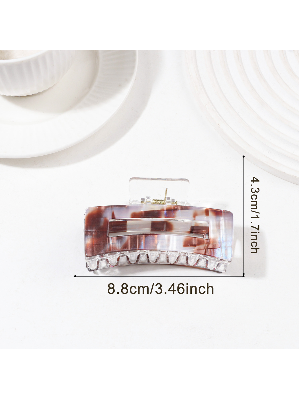 Beau - Iridescent Transparent Cutout Claw Clip
