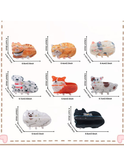 Beau - Cat and Dog Shaped Hair Claw Clips