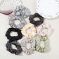 Gifty - Solid Color Ruffled Hair Ties Set