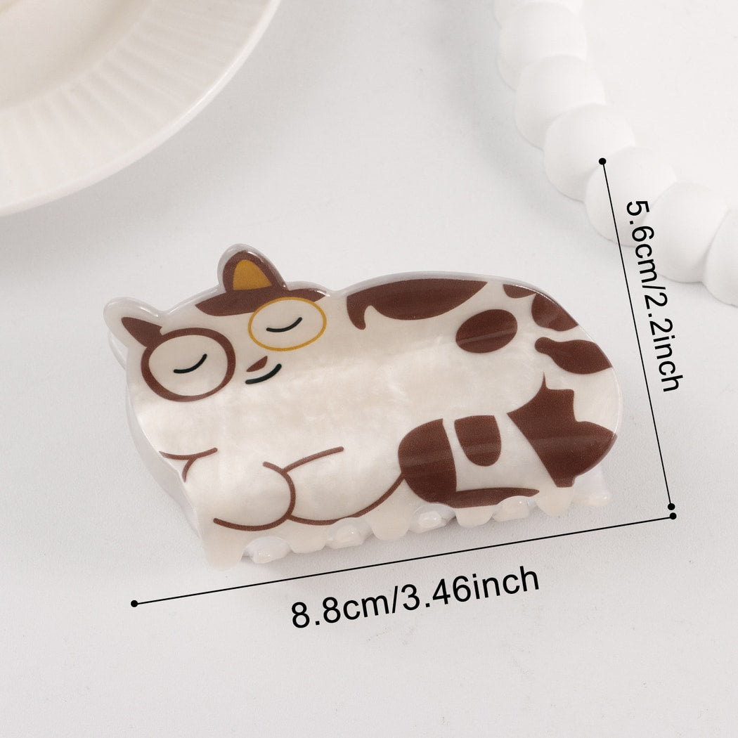 Beau - Cartoon Sleeping Cat Shaped Claw Clip