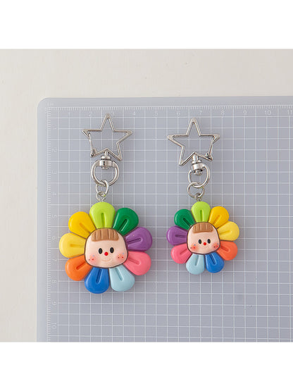 Keypus - Cute Colorful Sunflower Keychain