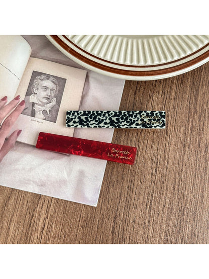 Beau - Simple Short Bar PVC Side Hair Clip Set