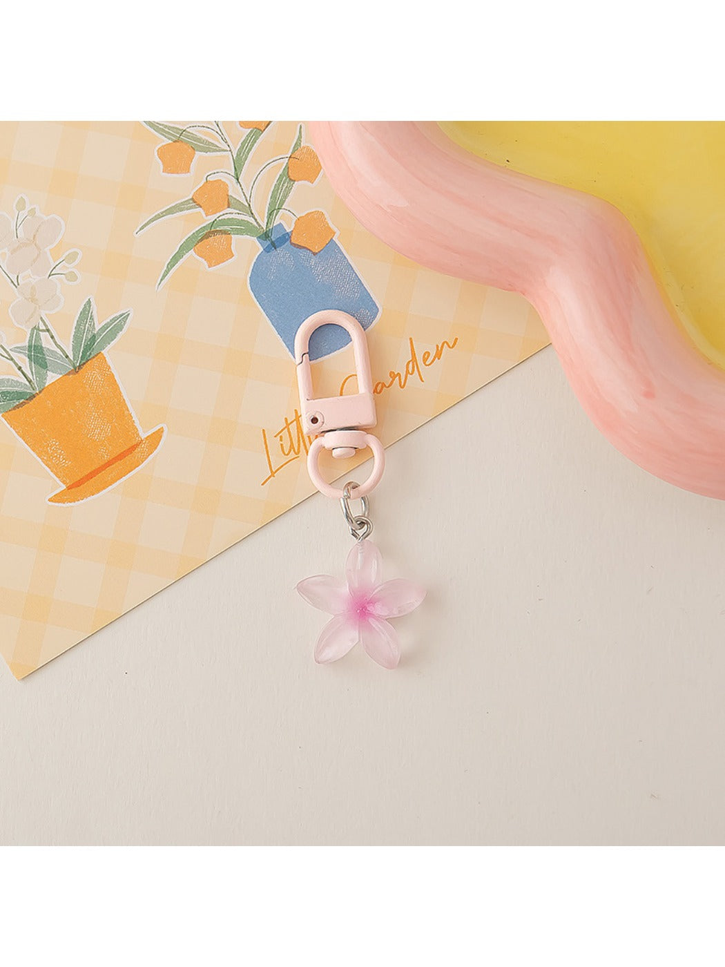 Keypus - Cute Colorful Transparent Flower Shaped Keychain