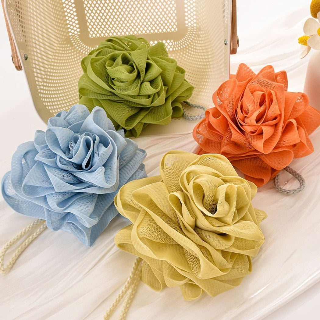 Papo - Rose Form PE Mesh Bath Pouf