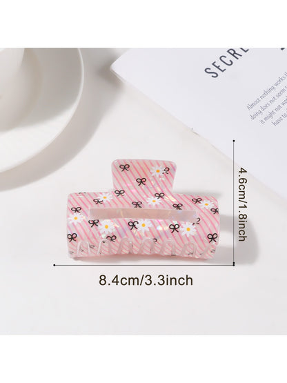Beau - Elegant Plaid Square Hair Claw Clip