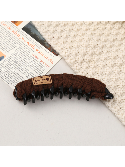 Beau - Solid Color Long Wrapped Claw Hair Clip