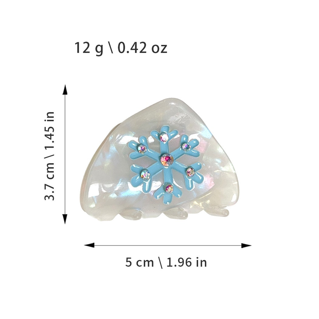 Beau - Sweet Christmas Snowflake Triangular Claw Clip