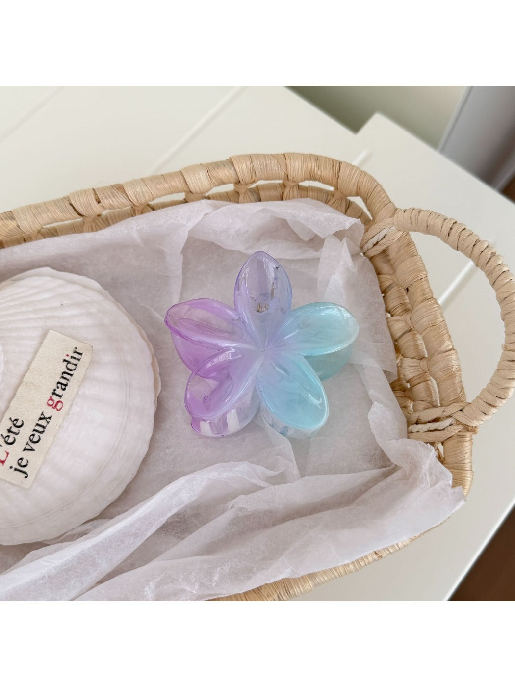 Beau - Gradient Plumeria Style Claw Hair Clip
