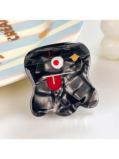 Beau - Playful Face Design Acetate Claw Clip