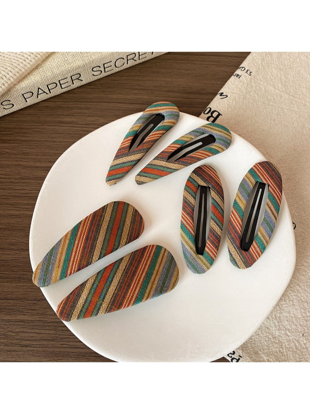 Beau - Vintage Striped Hair Clip