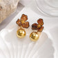 Earedge - Chic Flower Drop Earrings