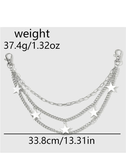 Keypus - Y2K Alloy Hollow Star Bag Charm Keychain