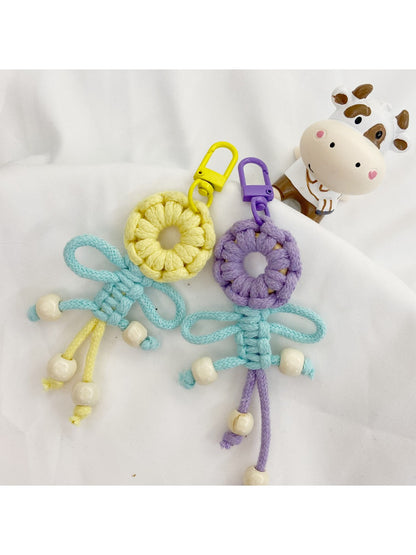 Keypus - Beaded Fringe Flower Keychain