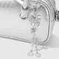 Keypus - Y2K Silver Tone Cross and Bow Keychain