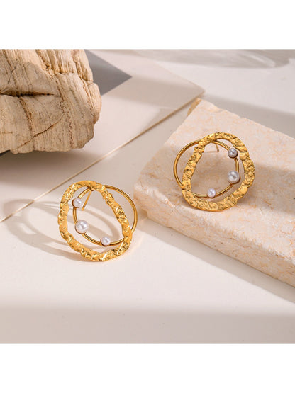 Earedge - Elegant Golden Nature Style Earrings