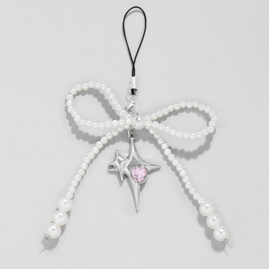 Keypus - Sweet Decorative Bow Beaded Keychain