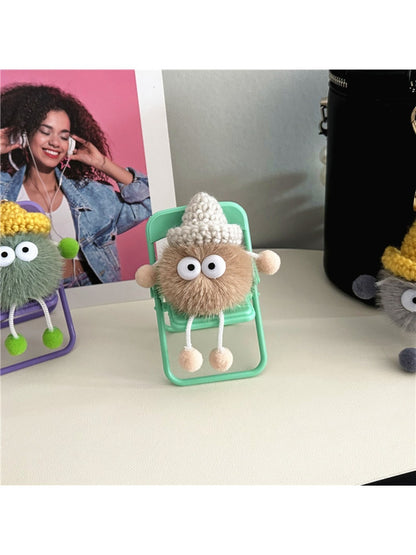 Keypus - Adorable Pompom Bag Charm Keychain