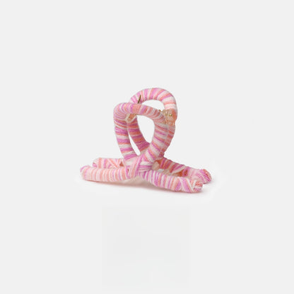 Beau - Colorful Striped Knitted Look Claw Clip