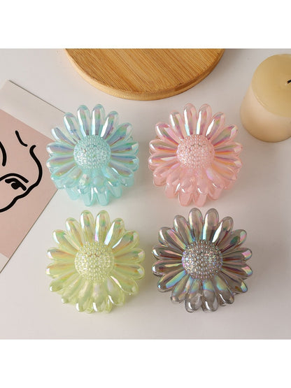Beau - Flower Shaped Decorative Plastic Alloy Claw Clip