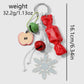 Keypus - Christmas Candy Snowflake Bell Keychain