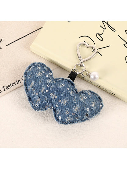 Keypus - Fashion ripped denim bag pendant
